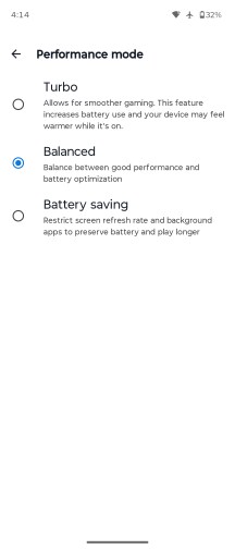 Game settings - Motorola Razr Fold review